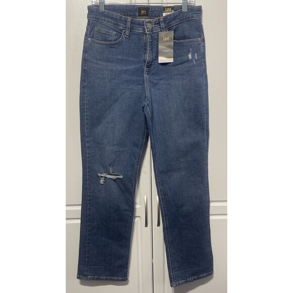 Lee Women's Legendary Mid-Rise Boyfriend Jeans Standout Size 10 Medium NWT - Picture 1 of 9